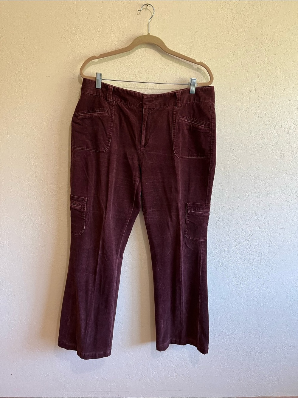 Dockers Corduroy Bootcut Pants in Burgundy